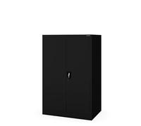 Jan Nowak Armario metálico bajo para Oficina y despacho Armario archivador de Acero con Cerradura para Documentos y Carpetas A4 con 3 estantes Regulables 140 x 90 x 60 cm