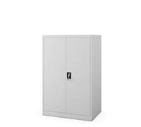 Jan Nowak Armario metálico bajo para Oficina y despacho Armario archivador de Acero con Cerradura para Documentos y Carpetas A4 con 3 estantes Regulables 140 x 90 x 60 cm