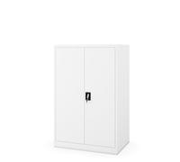 Jan Nowak Armario metálico bajo para Oficina y despacho Armario archivador de Acero con Cerradura para Documentos y Carpetas A4 con 3 estantes Regulables 140 x 90 x 60 cm