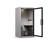 Jan Nowak cabina acústica oficina 1 persona, cabina telefónica insonorizada para open space, ventilación LED enchufe USB 210 x 110 x 90 cm