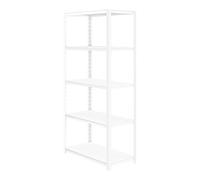 Jan Nowak Estanteria Metalica | 5 Estanterias Almacenaje Metalicas, Soporta hasta 425 kg | Estantería Cocina Garaje Herramientas | Estanteria Metalica Almacenaje | 183 x 90 x 45 cm Blanco