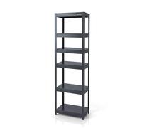 Jan Nowak estantería metálica Estrecha Carga Media 6 baldas Ajustables hasta 50 kg por Nivel estantería Garaje Taller Almacenamiento Compacto Acero Resistente Sistema sin Tornillos