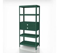 Jan Nowak estantería metálica Taller con cajones Carga Pesada 5 baldas Ajustables hasta 80 kg por Nivel Sistema sin Tornillos estantería Garaje almacén Acero Resistente organización Herramientas