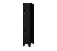 Jan Nowak taquilla metálica para Personal Armario de Vestuario con 2 Compartimentos Independientes Barra para Ropa ventilación portanombre y cerraduras Individuales 172 x 45 x 30 cm