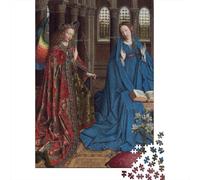 Jan Van Eyck Imposible Puzzle 1000 Piezas, Rompecabezas Arte De Madera, Jigsaw Puzzle Pinturaartepara Adultos, DIY Juguete Puzzles, para Regalo Educativo para Adolescentes