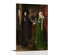 Jan Van Eyck - Póster de retrato de Arnolfini, póster impreso en lienzo, arte de pared, decoración de dormitorio, regalos para dormitorio, impresiones para decoración del hogar, lienzos colgantes, 20