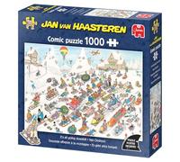 Jan Van Haasteren - Descenso desenfrenado de la montaña - Van onderen - Puzzle para Adultos - Humorístico - Cartón 100% Reciclado - 1000 Piezas - Jumbo
