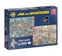 Jan Van Haasteren DIY Shop & Renovation Project - Rompecabezas | Rompecabezas de 1000 piezas para adultos - Juego de 2 rompecabezas grandes para adultos, 1000 piezas