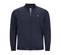 Jan Vanderstorm Chaqueta Agner para Hombre Con Cremallera | Mezcla de Algodón | Tallas Grandes L-7XL, azul oscuro, 3XL