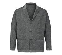 Jan Vanderstorm Chaqueta Asger Sakko para hombre | botones | mezcla de algodón | tallas grandes L-7xl, gris oscuro, XL