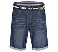 Jan Vanderstorm Pantalones vaqueros cortos Lenas para hombre, aspecto desgastado, con muchos bolsillos, algodón puro, tallas grandes L-7XL, azul, 62