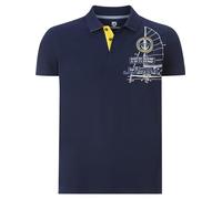 Jan Vanderstorm Polo para hombre Nicco | Manga Corta Polo | Algodón puro | Tallas grandes L-7xl, azul oscuro, 3XL