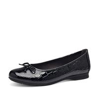Jana 8-22163-41, Zapatos Tipo Ballet Mujer, Negro Croco, 37 EU