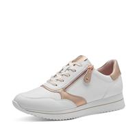 Jana 8-23763-42, Zapatillas Mujer, Blanco, Oro Rosa, 38 EU