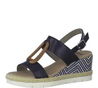 Jana 8-28371-20, Sandalia con talón Mujer, Navy, 39 EU Ancho