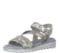 Jana 8-28663-20, Sandalias Planas para Mujer, Grey/Flower, 39 EU