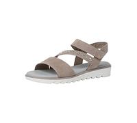 Jana 8-28663-20, Sandalias Planas para Mujer, Stone, 37 EU Ancho