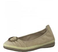 Jana 8-8-22101-28, Zapatos Tipo Ballet Mujer, Arena, 37 EU Ancho