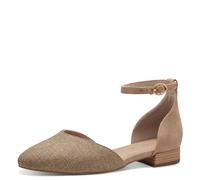 Jana Bailarinas para Mujer con Correa Ajustable Vegan, Beige, 38 EU