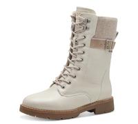 Jana Botas de Mujer con Cordones Plano Forro Caliente Vegano, Moda, Beige, 37 EU