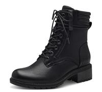 Jana Botines con cordones para mujer y tacón de bloque, veganos, Black, 37 EU