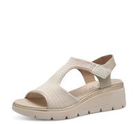 Jana Coshy - Sandalias Planas para Mujer, con Cierre de Velcro, cómodas, Beige, 36 EU