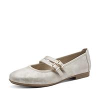 Jana Damen Ballerina Strap Vegan 8-22177-44, Zapatos Tipo Ballet Mujer, Beige Dorado, 39 EU
