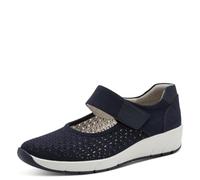 Jana Damen Ballerina Strap Vegan 8-24664-42, Zapatos Tipo Ballet Mujer, Azul Marino, 42 EU