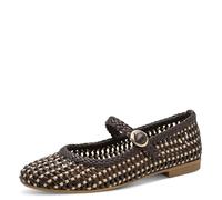 Jana Damen Ballerina Strap Vegan, Zapatos Tipo Ballet Mujer, Mocca Nature, 36 EU