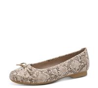Jana Damen Ballerina Vegan 8-22164-41, Zapatos Tipo Ballet Mujer, Beige Snake, 41 EU