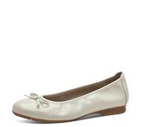 Jana Damen Ballerinas mit Schleife Vegan, Zapatos Tipo Ballet Mujer, Color Beige, 37 EU