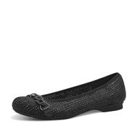 Jana Damen Ballerinas mit Zehenkappe Vegan, Zapatos Tipo Ballet Mujer, Tejido Negro, 36 EU