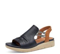 Jana Damen Flache Sandale Vegan, Sandalias Planas Mujer, Marino Tan, 40 EU