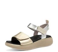 Jana Damen Flache Sandale Vegan, Sandalias Planas Mujer, Metallic Comb, 38 EU