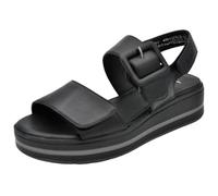 Jana Damen Flache Sandale Vegan, Sandalias Planas Mujer, Negro, 39 EU