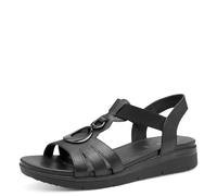 Jana Damen Flache Sandale Vegan, Sandalias Planas Mujer, Negro, 41 EU