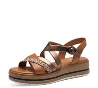 Jana Damen Flache Sandale Vegan, Sandalias Planas Mujer, Tan Comb, 37 EU