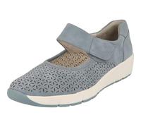 Jana Damen Halbschuhe mit Klettverschluss Vegan, Zapatillas Mujer, Denim, 36 EU