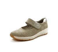 Jana Damen Halbschuhe mit Klettverschluss Vegan, Zapatillas Mujer, Pardo, 42 EU