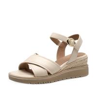 Jana Damen Keilsandale Vegan, Sandalias con cuña Mujer, Beige, 41 EU
