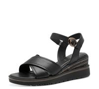 Jana Damen Keilsandale Vegan, Sandalias con cuña Mujer, Negro, 39 EU