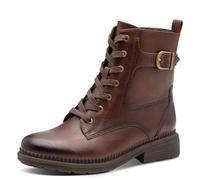 Jana Damen Lace Boot Flat Vegan, Botas de Moda Mujer, coñac, 40 EU