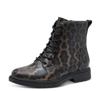 Jana Damen Lace Boot Flat Vegan, Botas de Moda Mujer, Dark Leopard, 36 EU