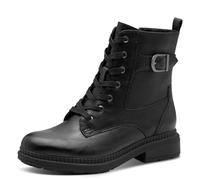 Jana Damen Lace Boot Flat Vegan, Botas de Moda Mujer, Negro, 39 EU