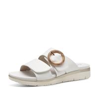 Jana Damen Pantolette Vegan, Sandalia Mujer, Blanco, 38 EU