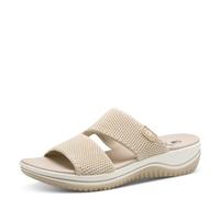 Jana Damen Pantolette Vegan Waschbar, Sandalia Mujer, Beige Dorado, 38 EU