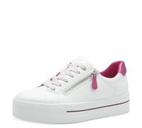 Jana Damen Plateau Sneaker mit Reißverschluss Vegan, Zapatillas de Deporte para Mujer, Blanco Fucsia, 38 EU, Blanco Fucsia, 38 EU