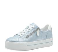 Jana Damen Plateau Sneaker mit Reißverschluss Vegan, Zapatillas Mujer, Azul Metalizado, 41 EU