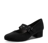 Jana Damen Pump with Strap Vegan, Bomba Mujer, Negro, 38 EU