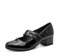 Jana Damen Pump with Strap Vegan, Bomba Mujer, Patente Negra, 42 EU